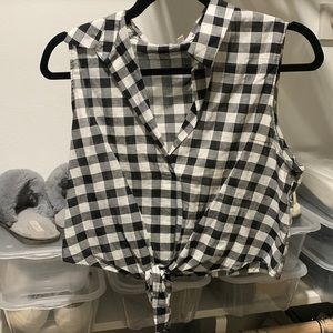 Black and white crop top